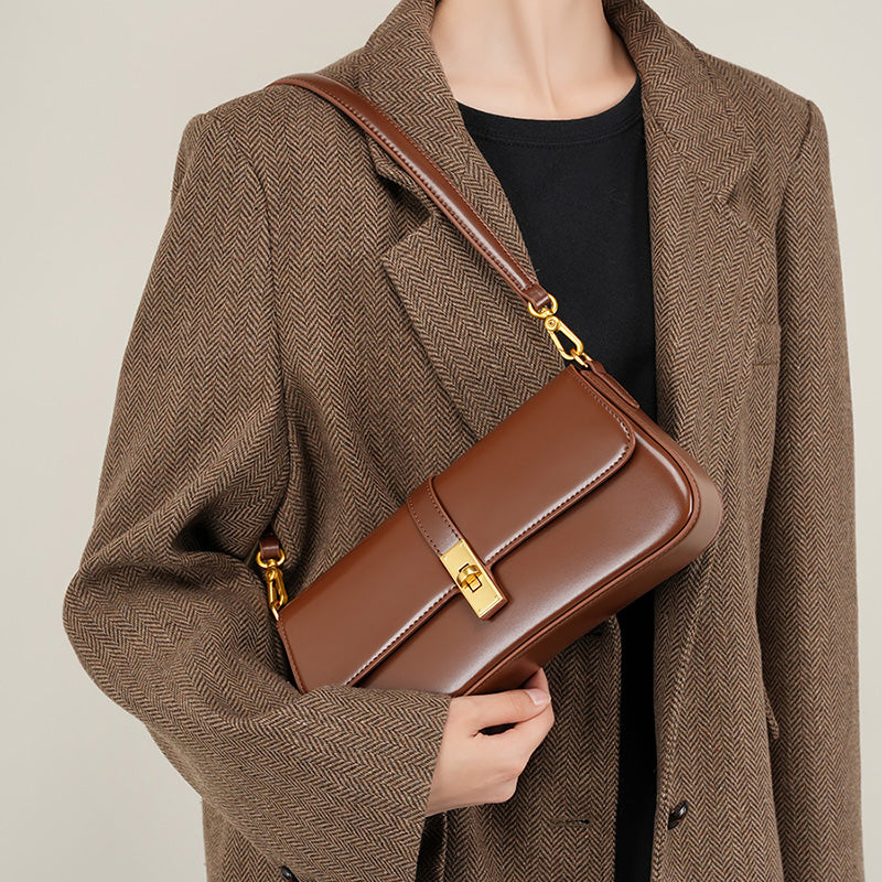 Classic Leather Satchel Purse