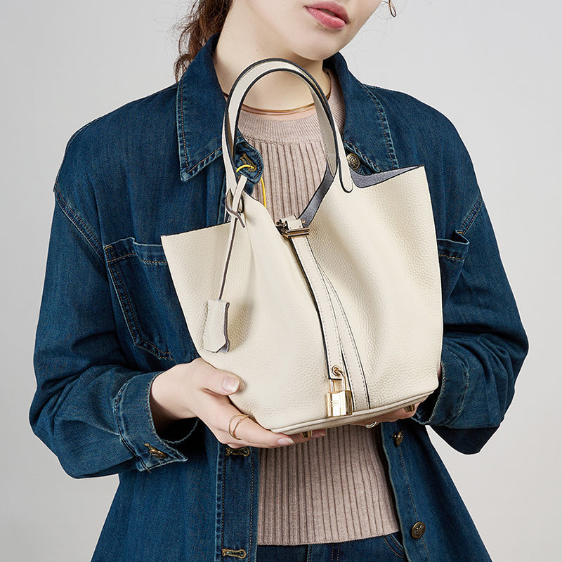 Compact Top Handle Bucket Tote