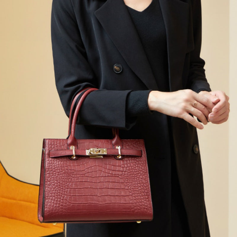 Stylish Leather Crescent Bag