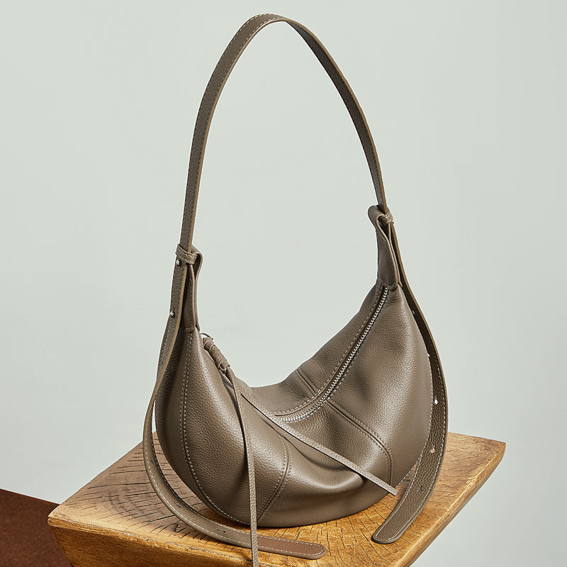 Contemporary Half-Moon Shoulder Bag