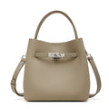 Refined Top Handle Satchel with Turn-Lock Detail