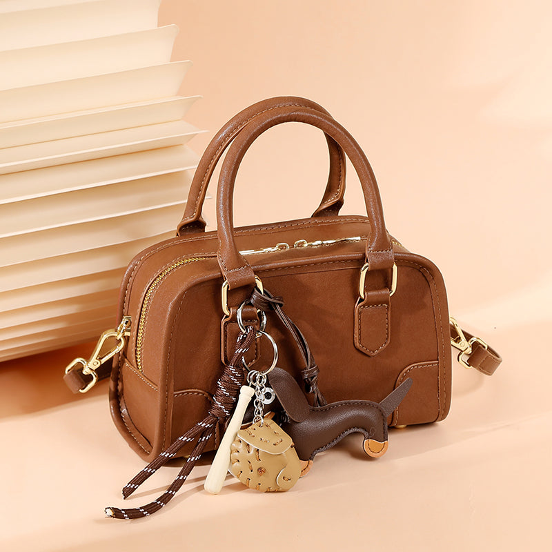 Chic Leather Bucket Bag