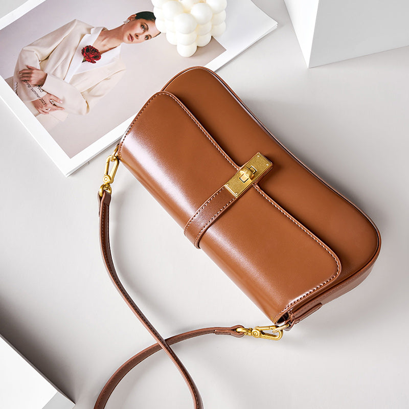 Classic Leather Satchel Purse