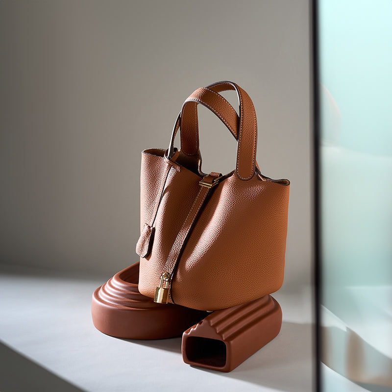 Compact Top Handle Bucket Tote