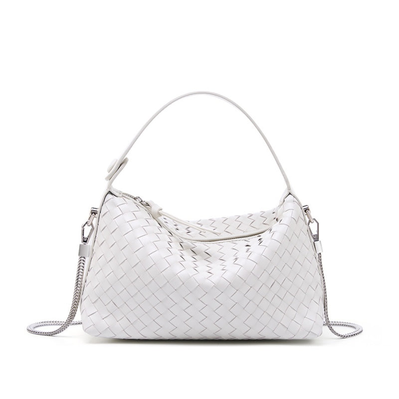 Genuine Leather Woven Handbag