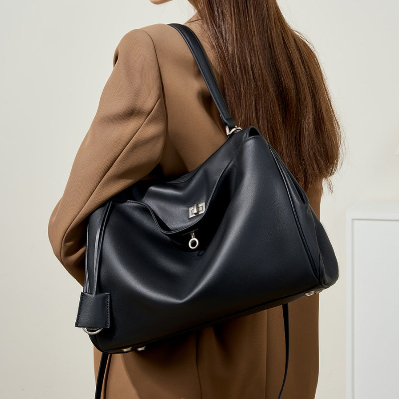 Vintage Leather Carryall Bag