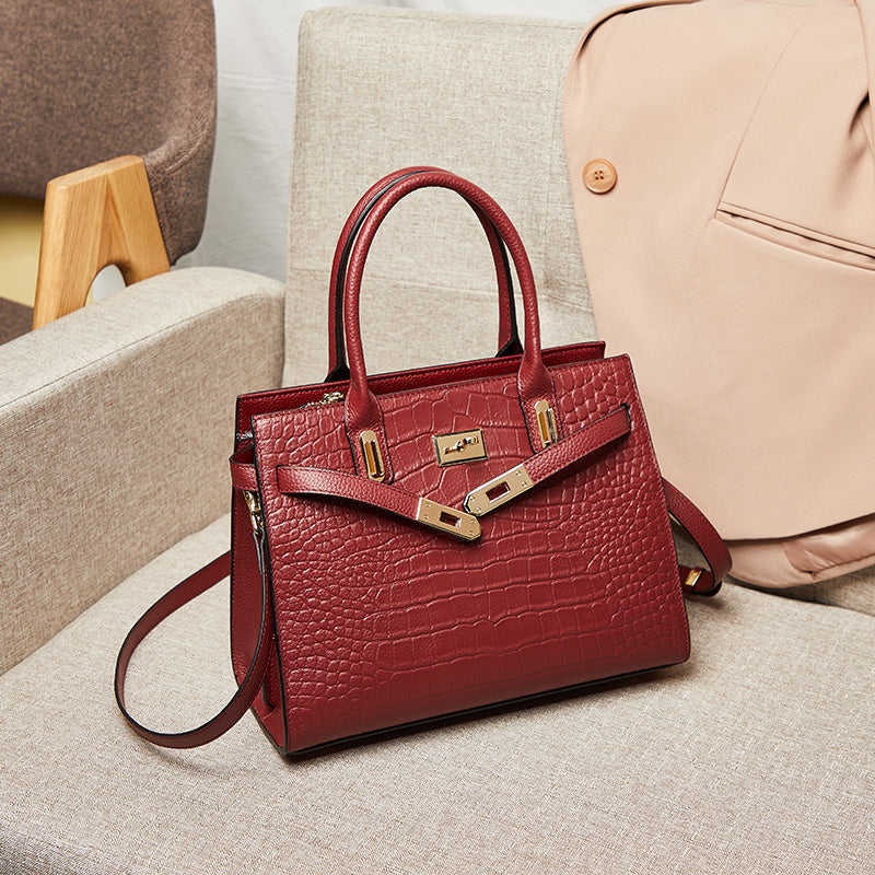 Stylish Leather Crescent Bag