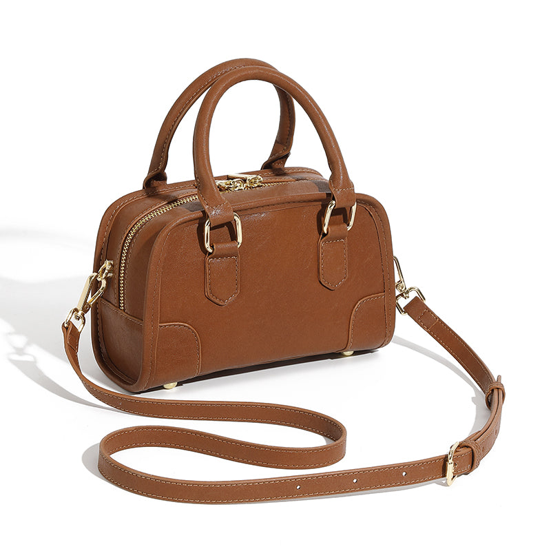 Chic Leather Bucket Bag