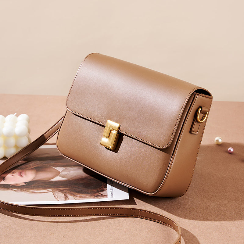 Minimalist Lock Crossbody Bag