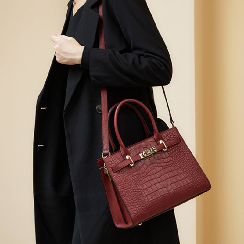 Stylish Leather Crescent Bag
