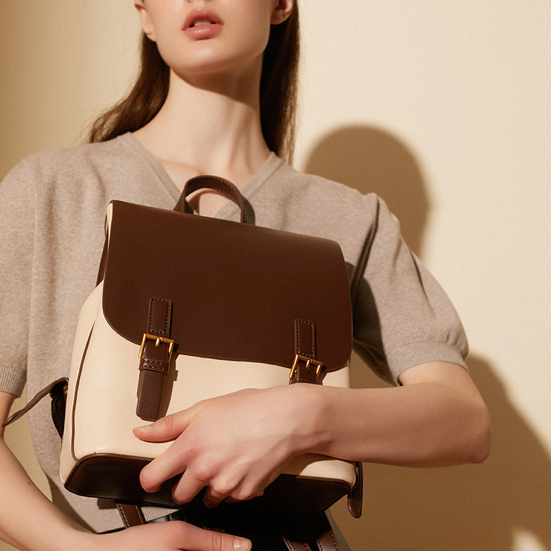 Structured Buckle Flap Backpack