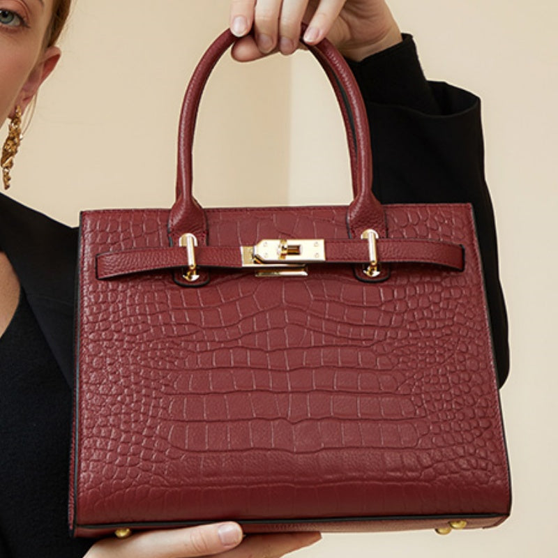 Stylish Leather Crescent Bag