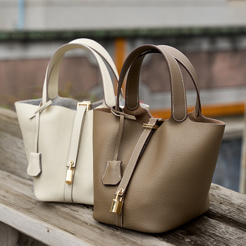 Compact Top Handle Bucket Tote