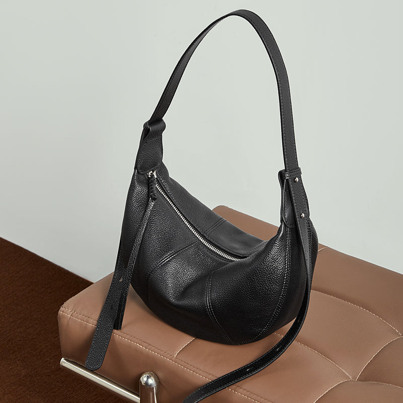 Contemporary Half-Moon Shoulder Bag