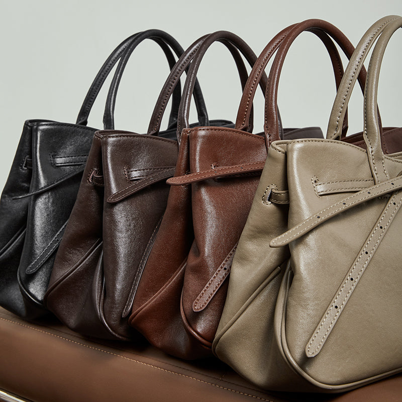 Minimalist Belt-Buckle Handbag