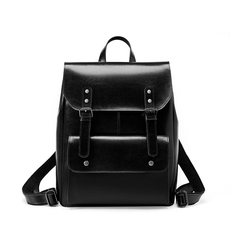 Vintage-Inspired Buckle Backpack