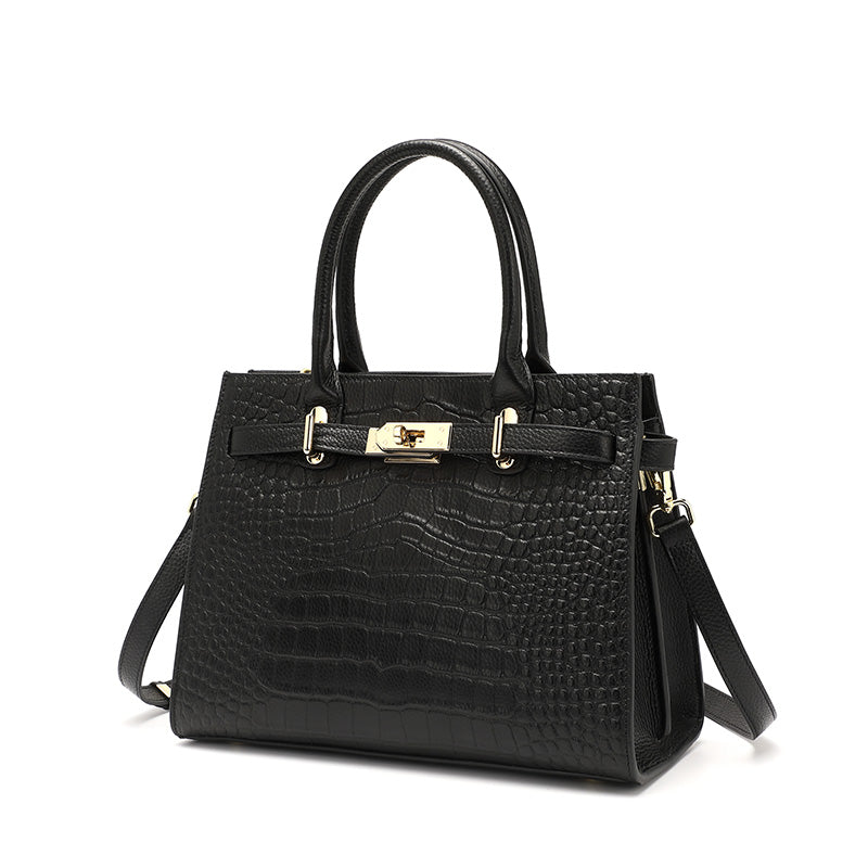 Stylish Leather Crescent Bag