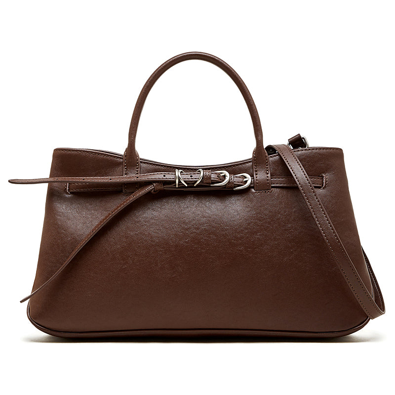 Minimalist Belt-Buckle Handbag