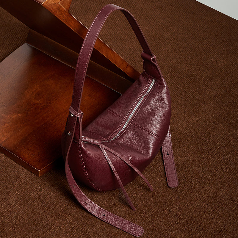 Contemporary Half-Moon Shoulder Bag