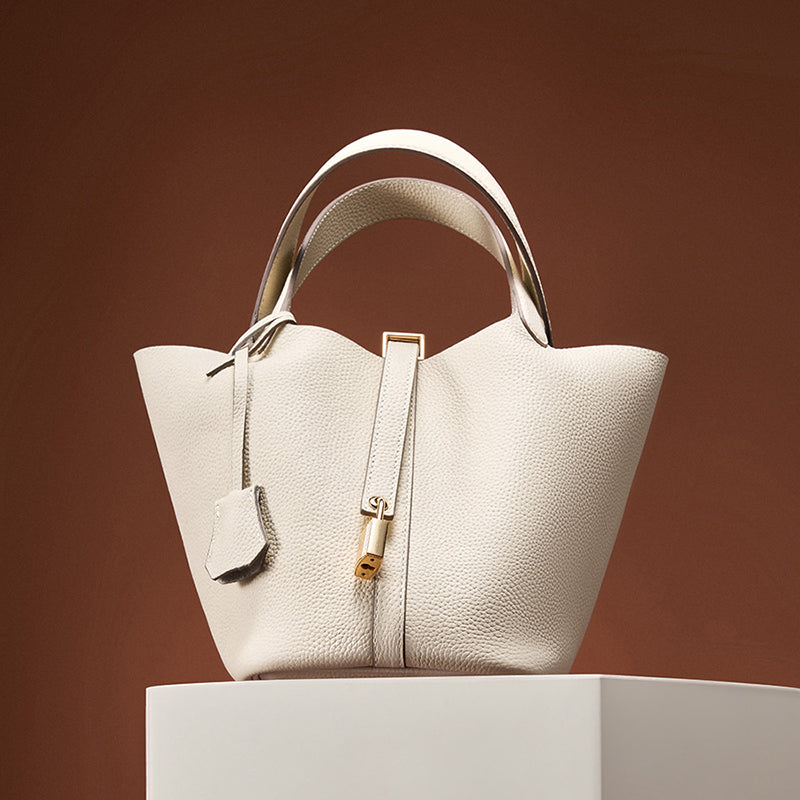 Compact Top Handle Bucket Tote