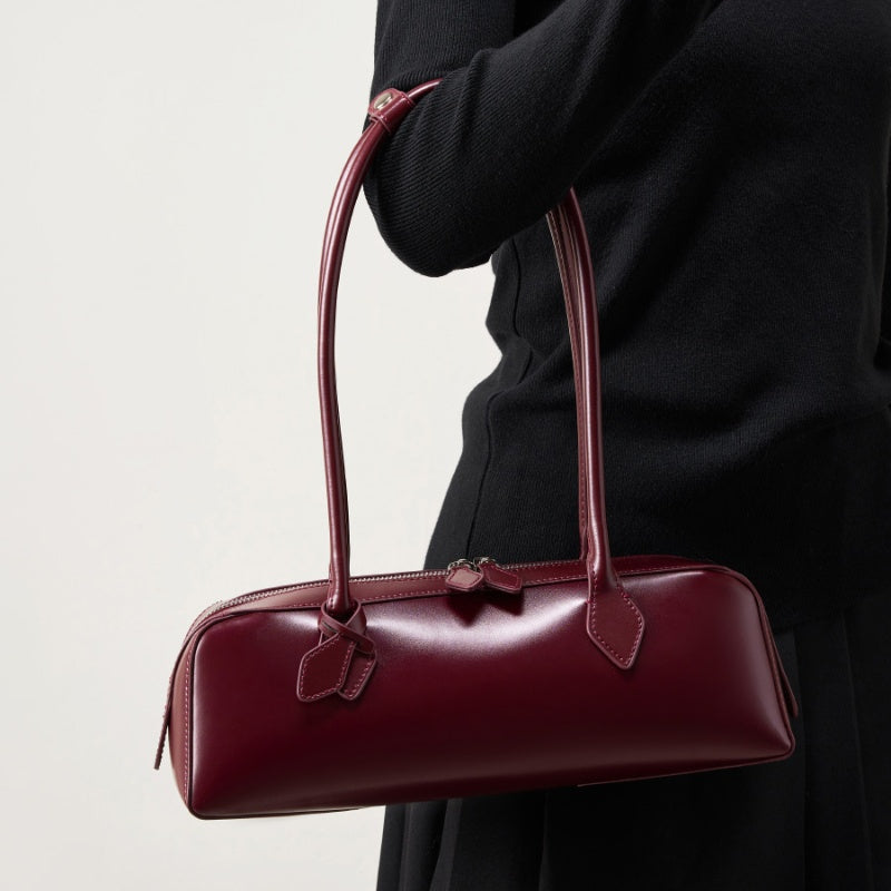 Refined Leather Flap Bag