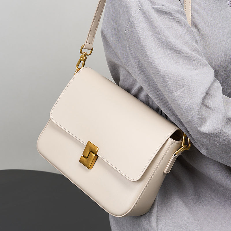 Minimalist Lock Crossbody Bag
