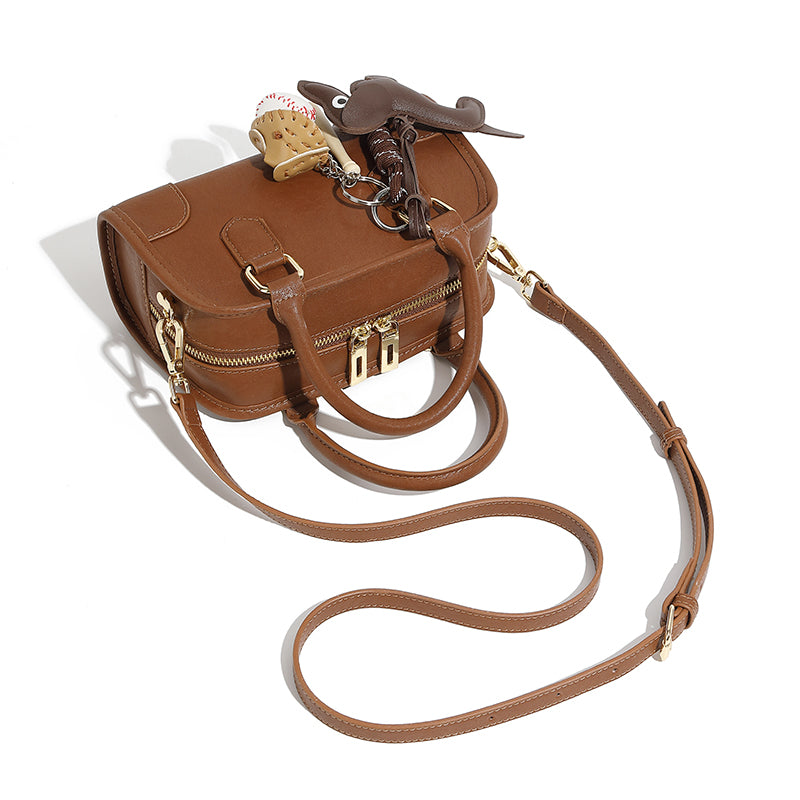 Chic Leather Bucket Bag