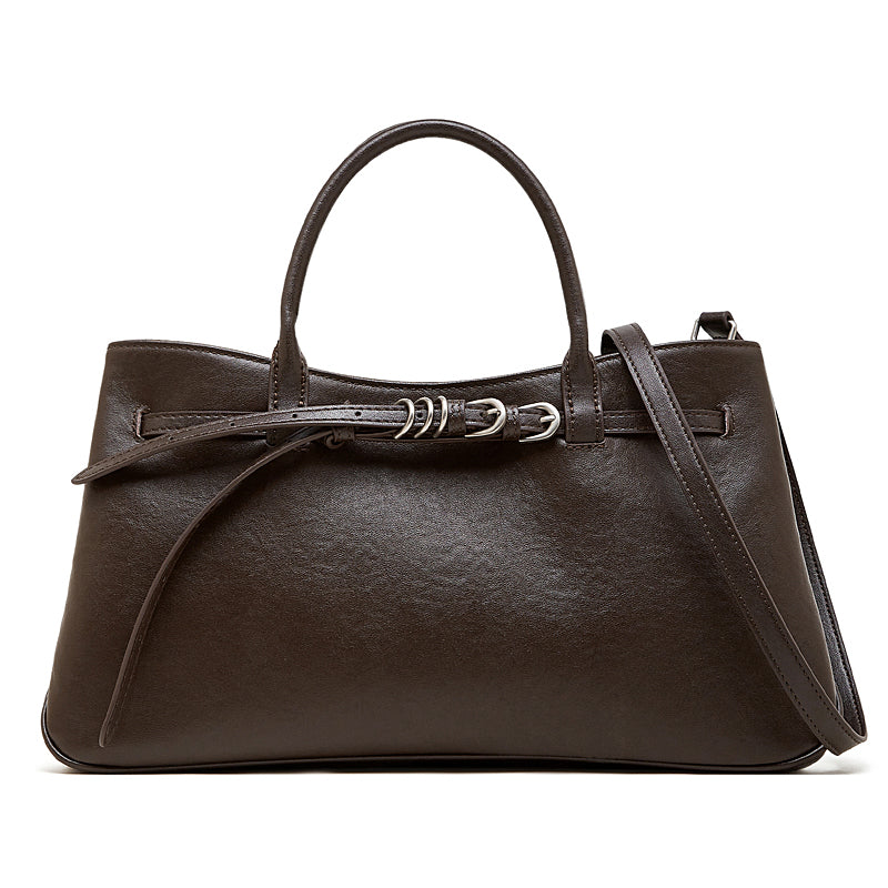 Minimalist Belt-Buckle Handbag