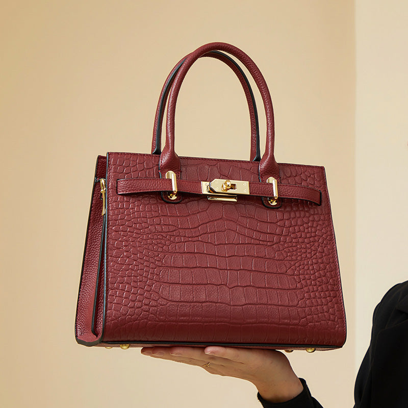 Stylish Leather Crescent Bag