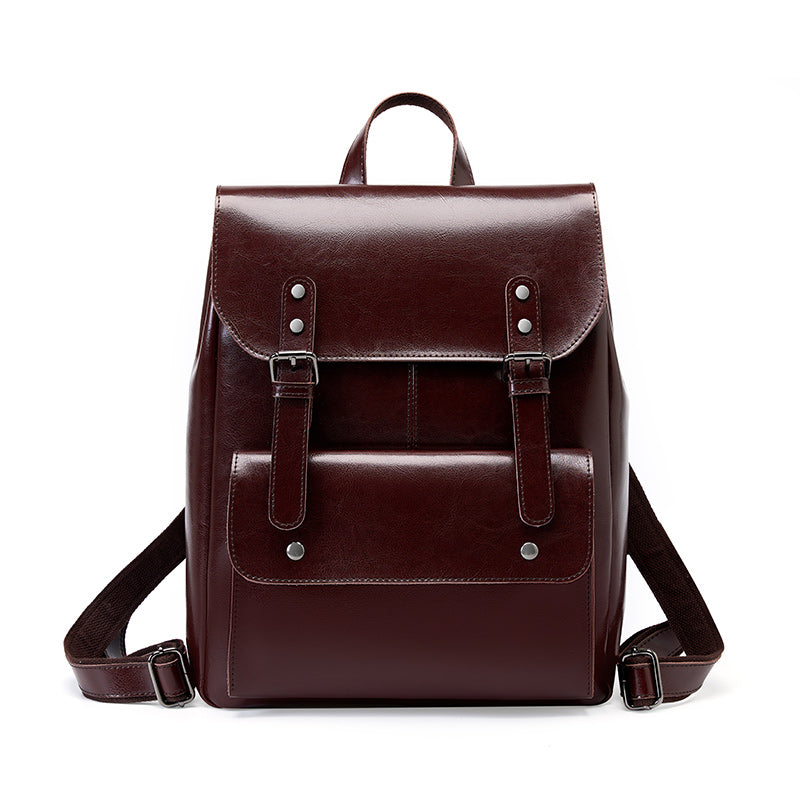 Vintage-Inspired Buckle Backpack