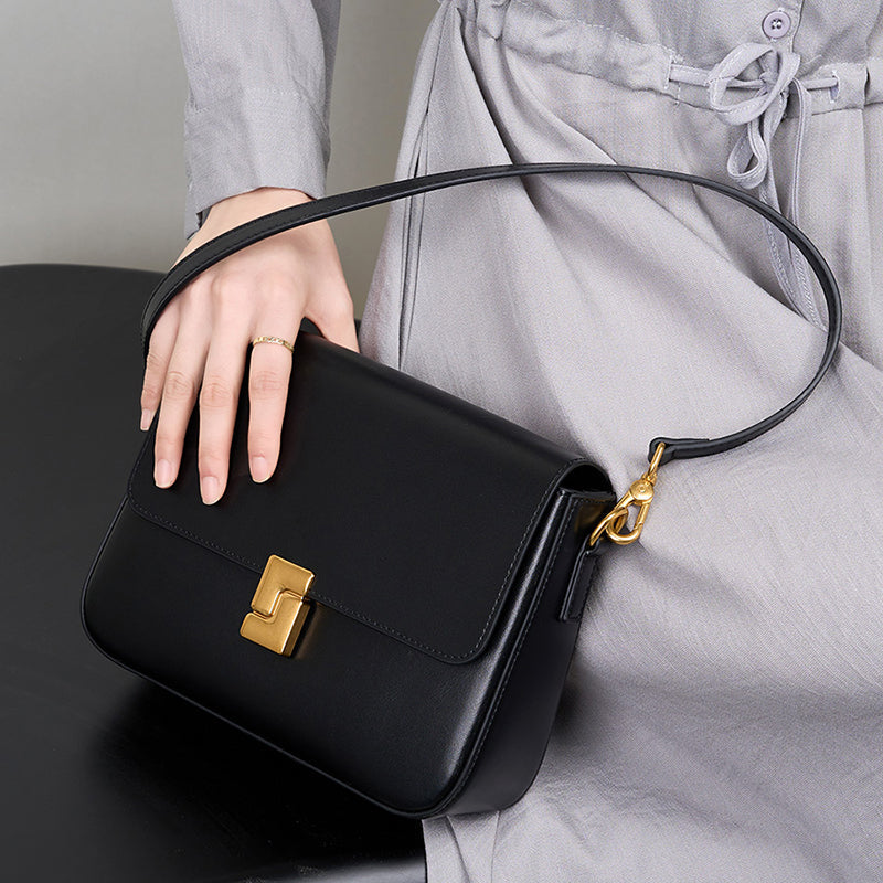 Minimalist Lock Crossbody Bag
