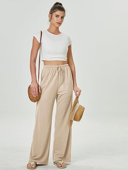Women’s High-Waisted Flowy Palazzo Pants
