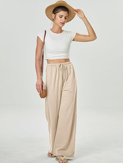 Women’s High-Waisted Flowy Palazzo Pants