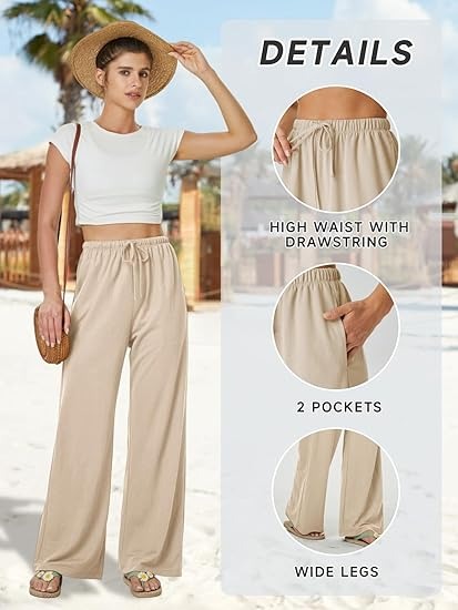 Women’s High-Waisted Flowy Palazzo Pants